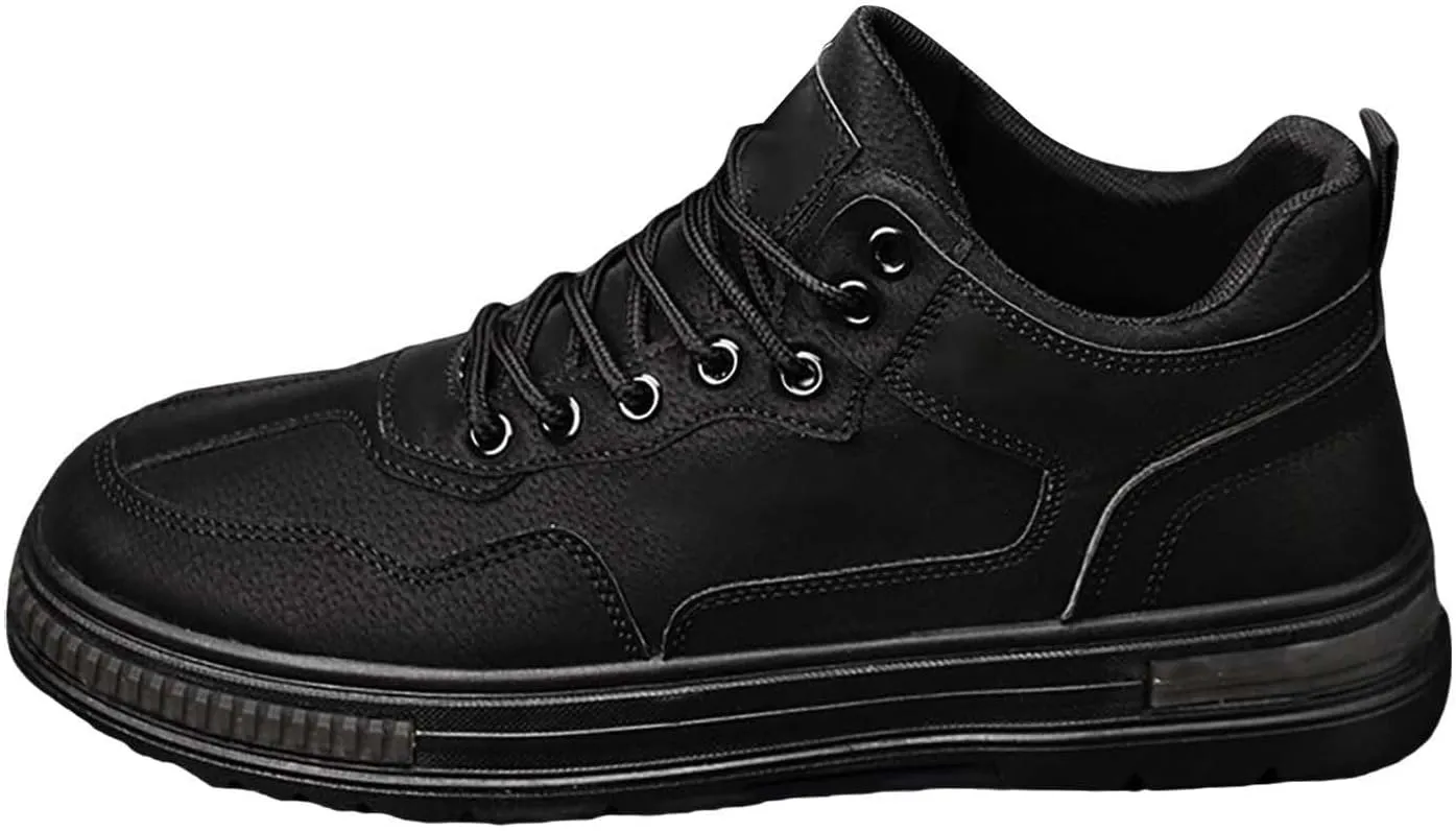 White Platform Sneakers Walking Shoes for Men Womens White Tennis Shoes Slip on Non Slip Low Top Casual Loafers for Men Walking Sneakers for Women Arch Suport