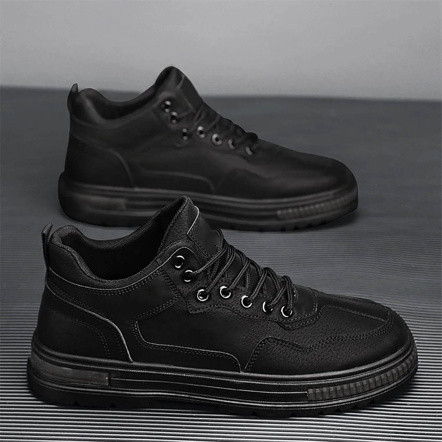 White Platform Sneakers Walking Shoes for Men Womens White Tennis Shoes Slip on Non Slip Low Top Casual Loafers for Men Walking Sneakers for Women Arch Suport