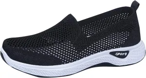 Women Casual Slip On Sneakers Lightweight Walking Shoes Comfortable Canvas Flats Non Slip Breathable Loafers