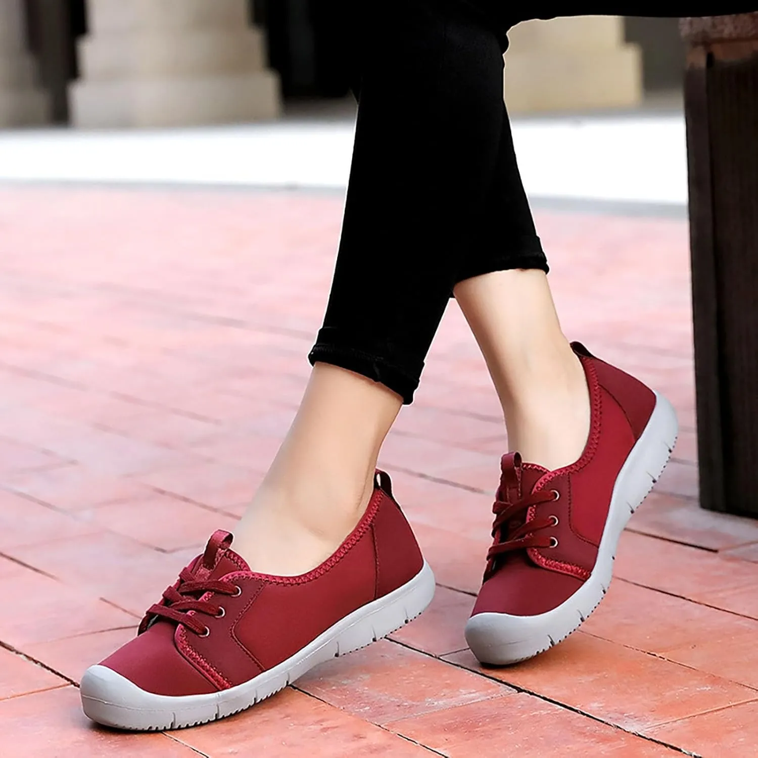Women Comfortable Slip On Shoes Casual Walking Sneakers Lightweight Canvas Flats Non Slip Breathable Loafers