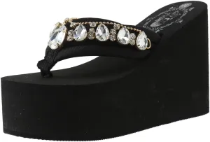 Women Shoes Thick Sole High Heel Wedge Flip Flops Fashion One Foot Wear Comfortable Beach Sandals And Slippers Gel Clear Insoles