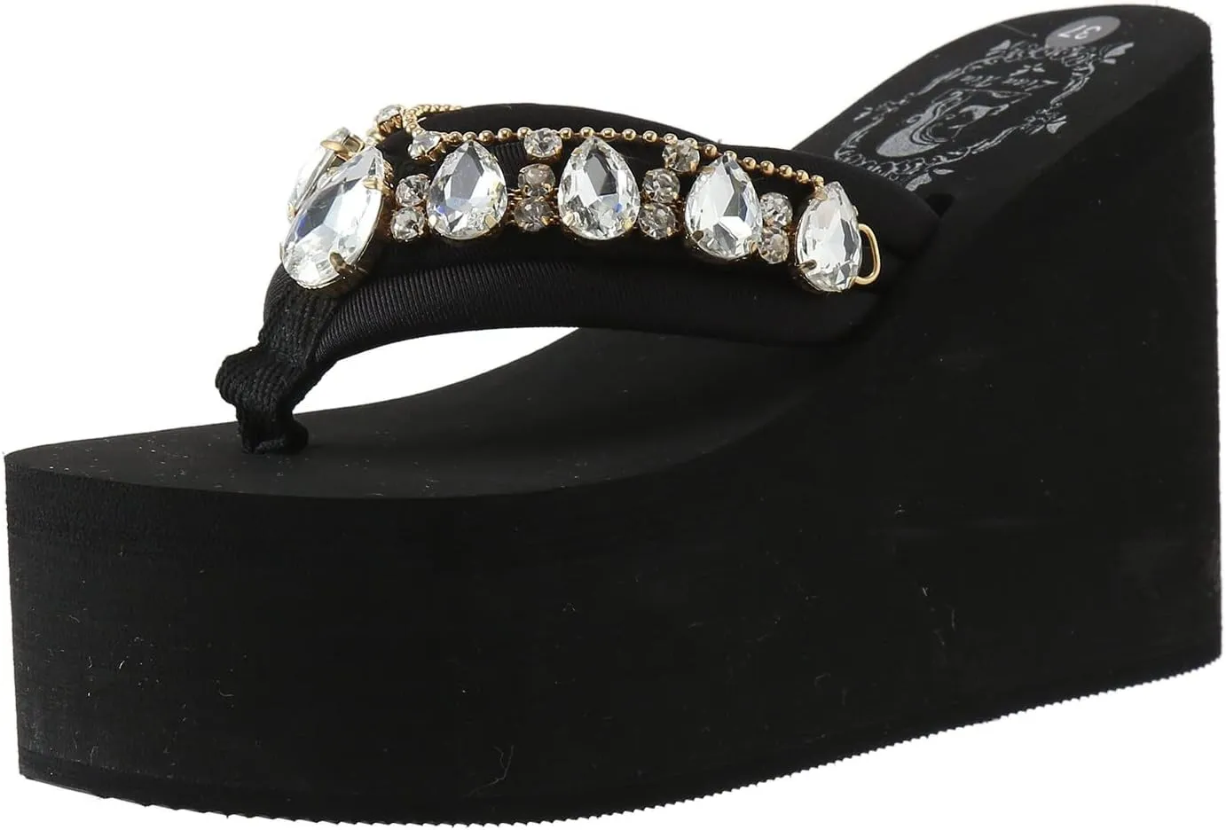 Women Shoes Thick Sole High Heel Wedge Flip Flops Fashion One Foot Wear Comfortable Beach Sandals And Slippers Gel Clear Insoles