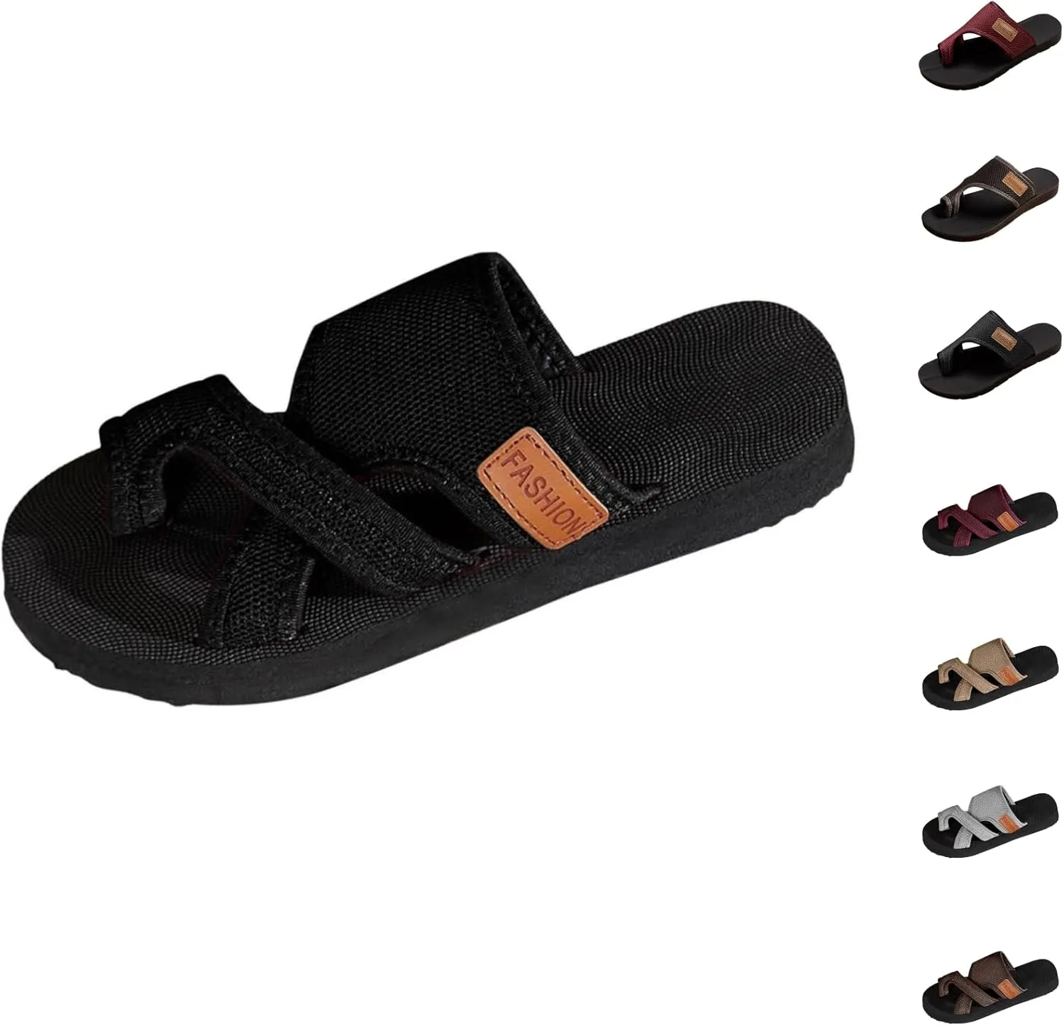 Women's Breathable Mesh Slide Sandals Avylays Orthopedic Arch Support Comfortable Non-Slip Beach Flats Slippers