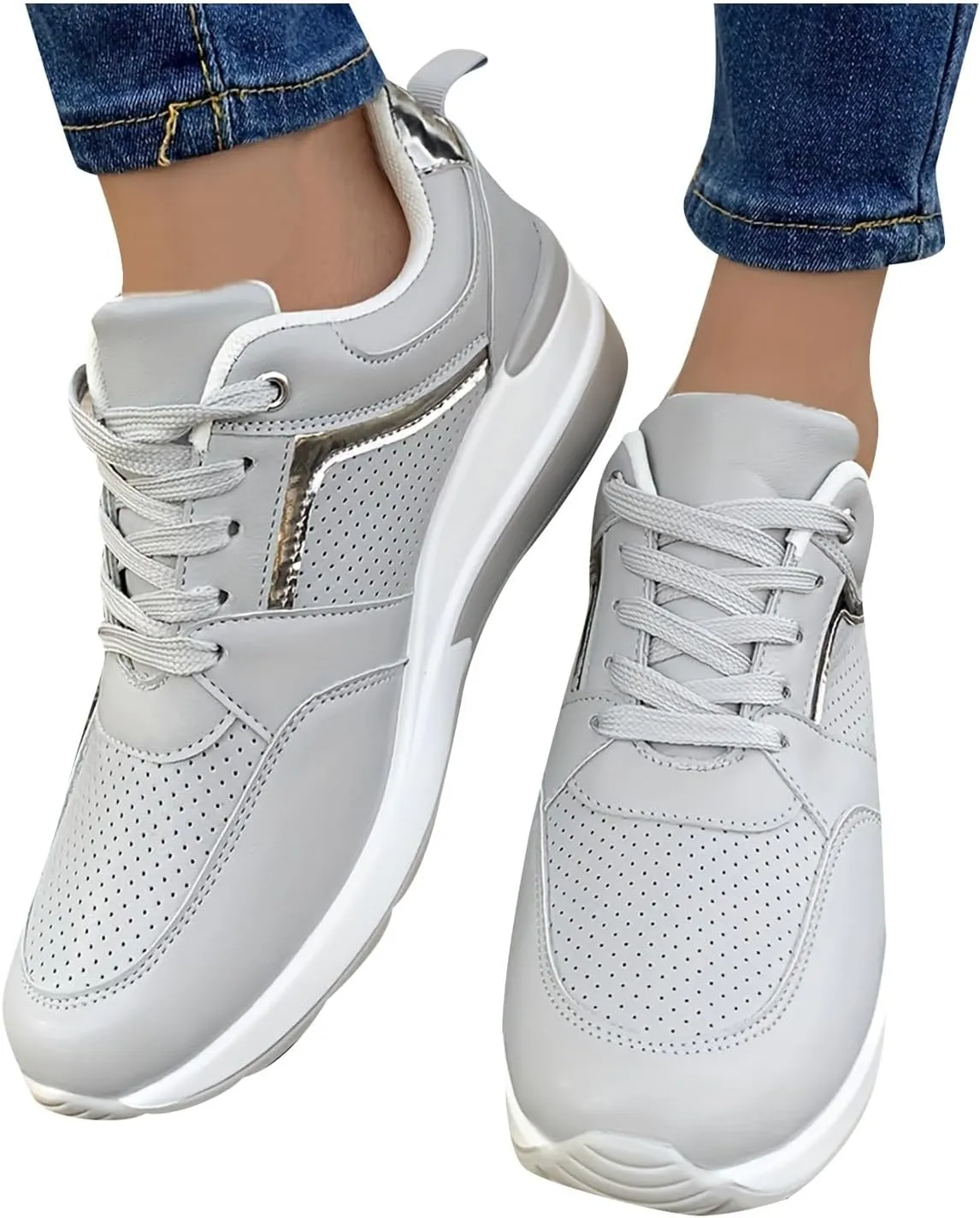 Womens Breathable Nursing Shoes Non Slip Comfortable Breathable Workout Gym Sports Shoes Casual Mountain Shoe