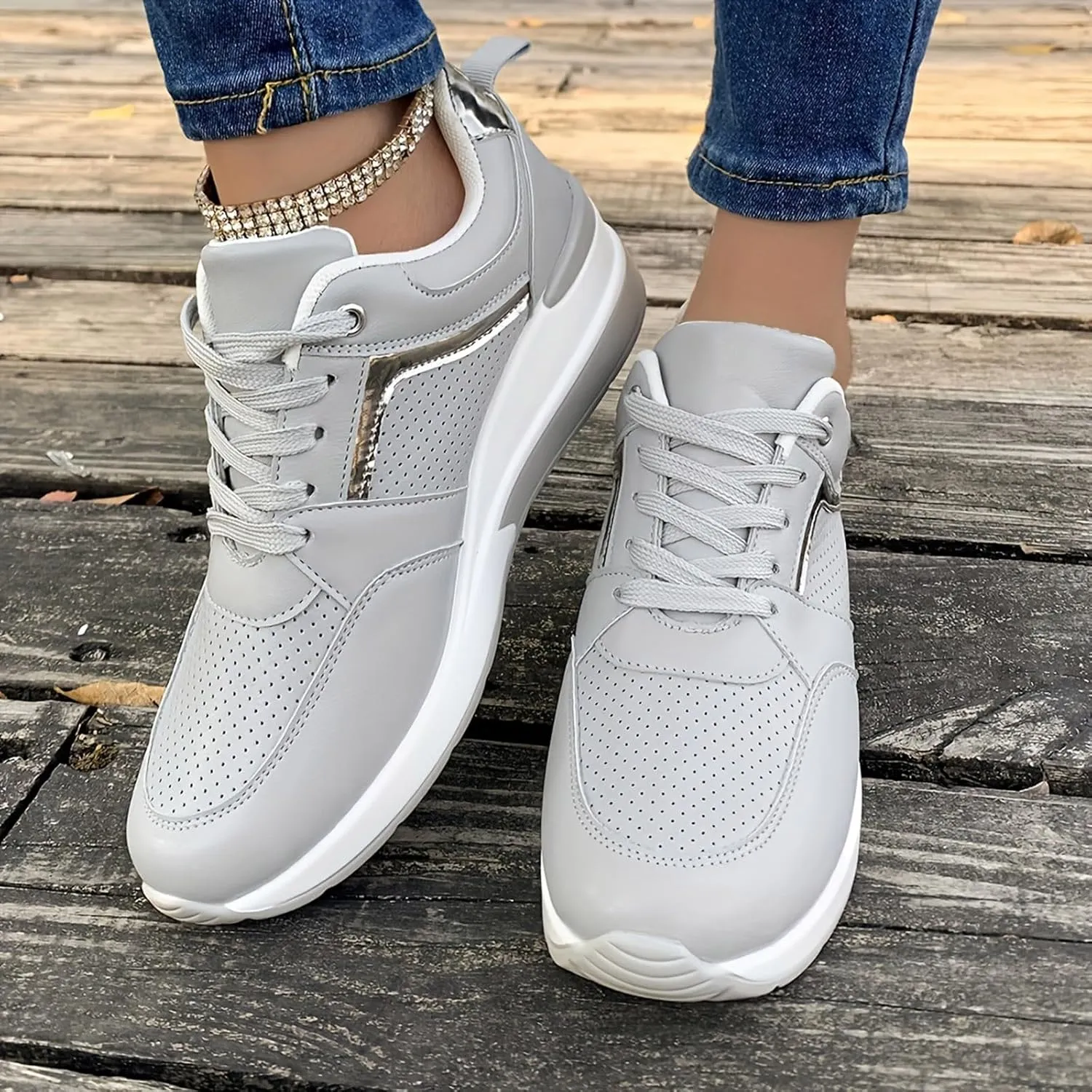 Womens Breathable Nursing Shoes Non Slip Comfortable Breathable Workout Gym Sports Shoes Casual Mountain Shoe