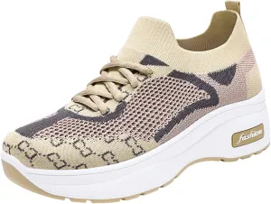 Women's Casual Breathable Mesh Sneakers Breathable Mesh Slip on Walking Shoes Comfortable Running Tennis Shoe