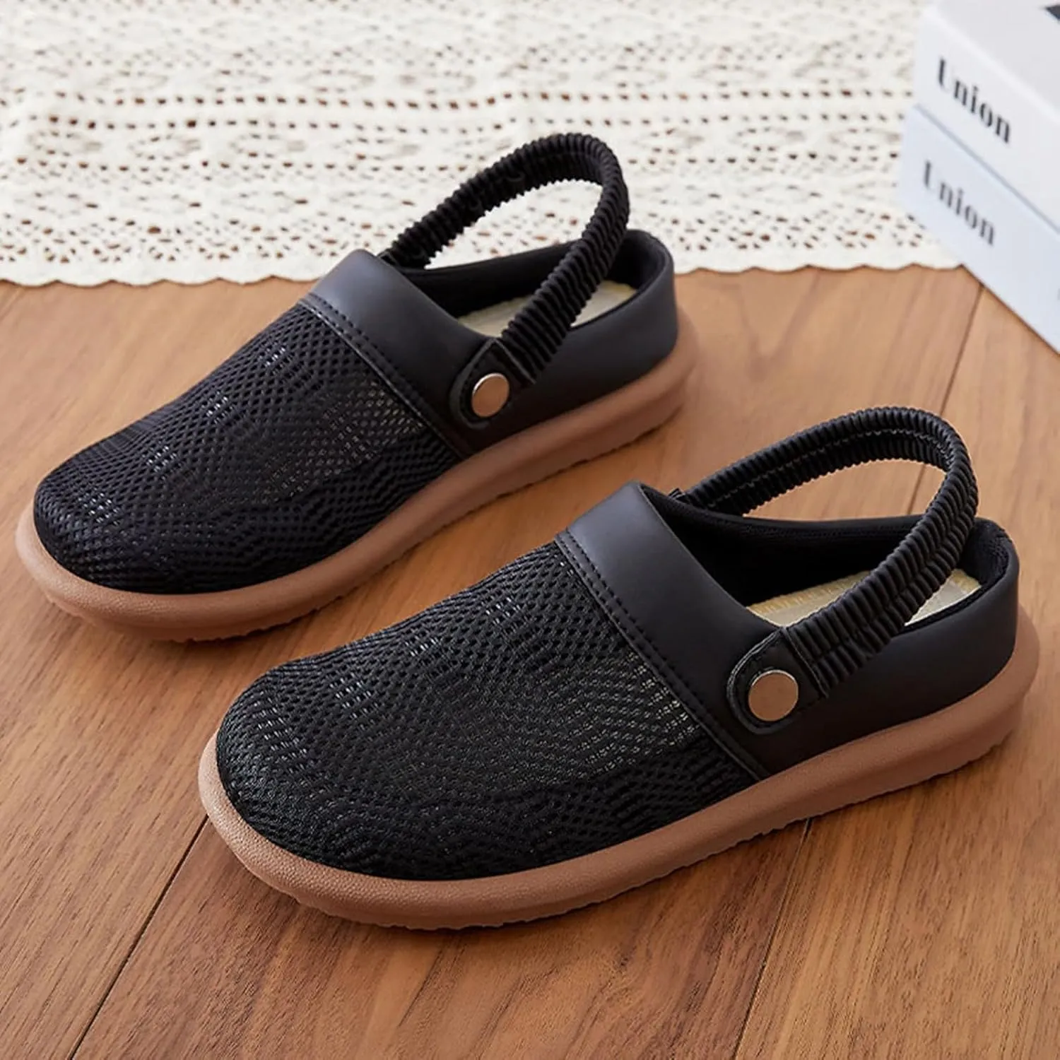 Women's Casual Slip On Flat Sandals Comfortable Lightweight Breathable For Home Vacation Beach Outfit Spring
