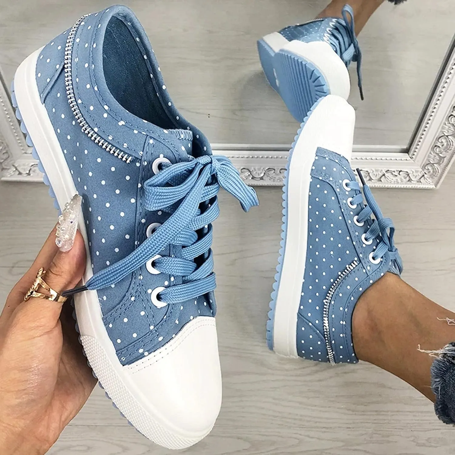 Womens Casual Sneakers Cute Tennis Shoes for Women Non Slip Lightweight Casual Breathable Tennis Shoes