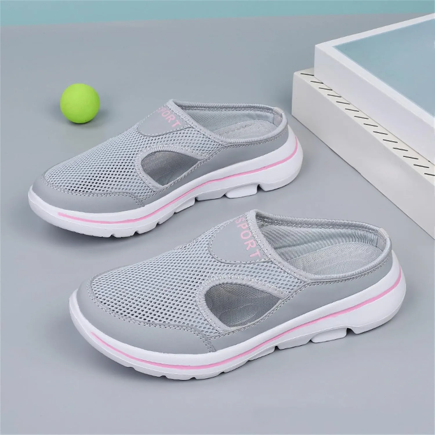 Womens Comfort Breathable Support Sandals Non Slip Orthopedic Sports Sandals Outdoor Casual Walking Slip Sneakers Mules Closed Toe Lightweight Open Back Breathable Slippers for Women Men