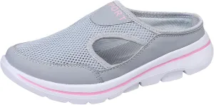 Womens Comfort Breathable Support Sandals Non Slip Orthopedic Sports Sandals Outdoor Casual Walking Slip Sneakers Mules Closed Toe Lightweight Open Back Breathable Slippers for Women Men