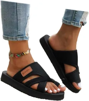 Women's Comfortable Breathable Mesh Flip Flops, Breathable Mesh Sandals for Women, Orthopedic Beach Sandals for Women