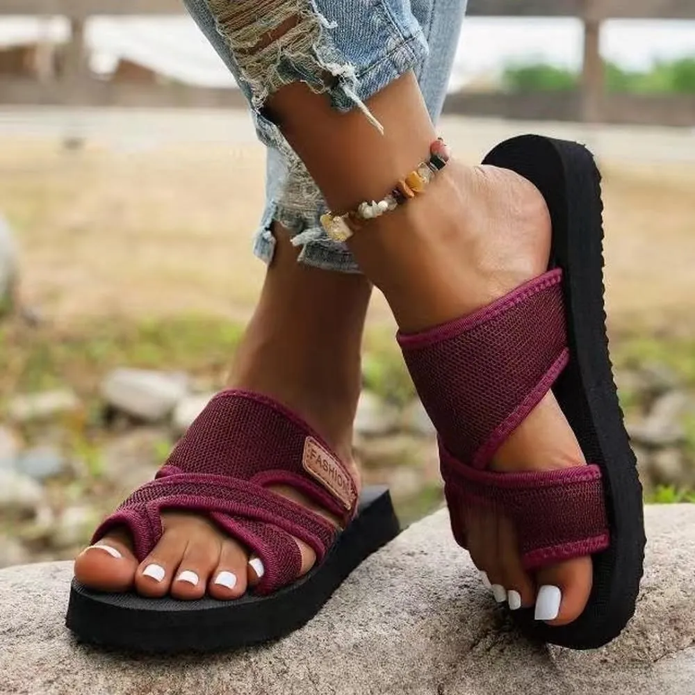 Women's Comfortable Breathable Mesh Flip Flops, Breathable Mesh Sandals for Women, Orthopedic Beach Sandals for Women