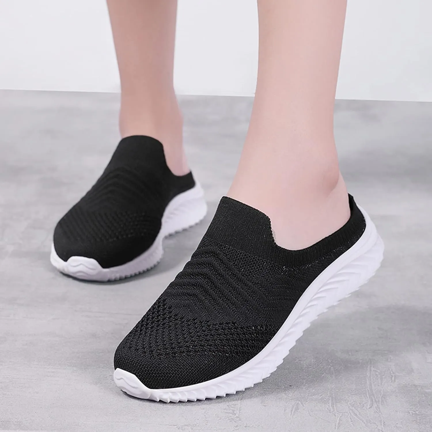 Womens Comfortable Orthopedic Sneakers Slip On Walking Shoes with Arch Support Casual Loafers for Plantar Fasciitis Foot Pain Relief Swollen Feet