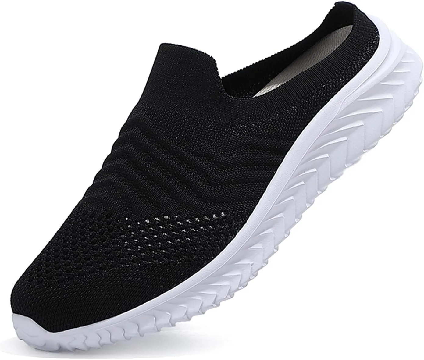 Womens Comfortable Orthopedic Sneakers Slip On Walking Shoes with Arch Support Casual Loafers for Plantar Fasciitis Foot Pain Relief Swollen Feet