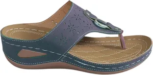 Women's Leather Orthopedic Sandals Breathable Mesh Sports Flip Flops Arch Support Slippers Beach Walking Sandals