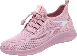 Women's Lightweight Walking Tennis Shoes Comfortable Breathable Knitted Sneakers Fashionable Glitter Sneakers