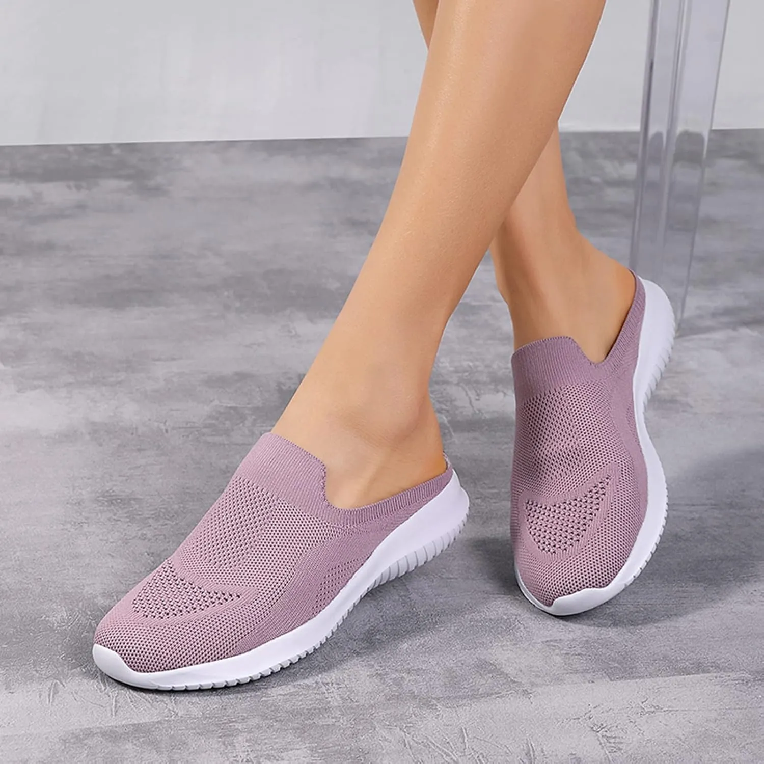 Womens Orthopedic Walking Loafers Slip On Sneakers with Arch Support Comfortable Casual Shoes Plantar Fasciitis Relief Foot Heel Pain Diabetic Feet