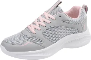 Womens Running Shoes Women Fashion Breathable Comfortable Athletic Sneakers Non Slip Lace Up Tennis Shoes