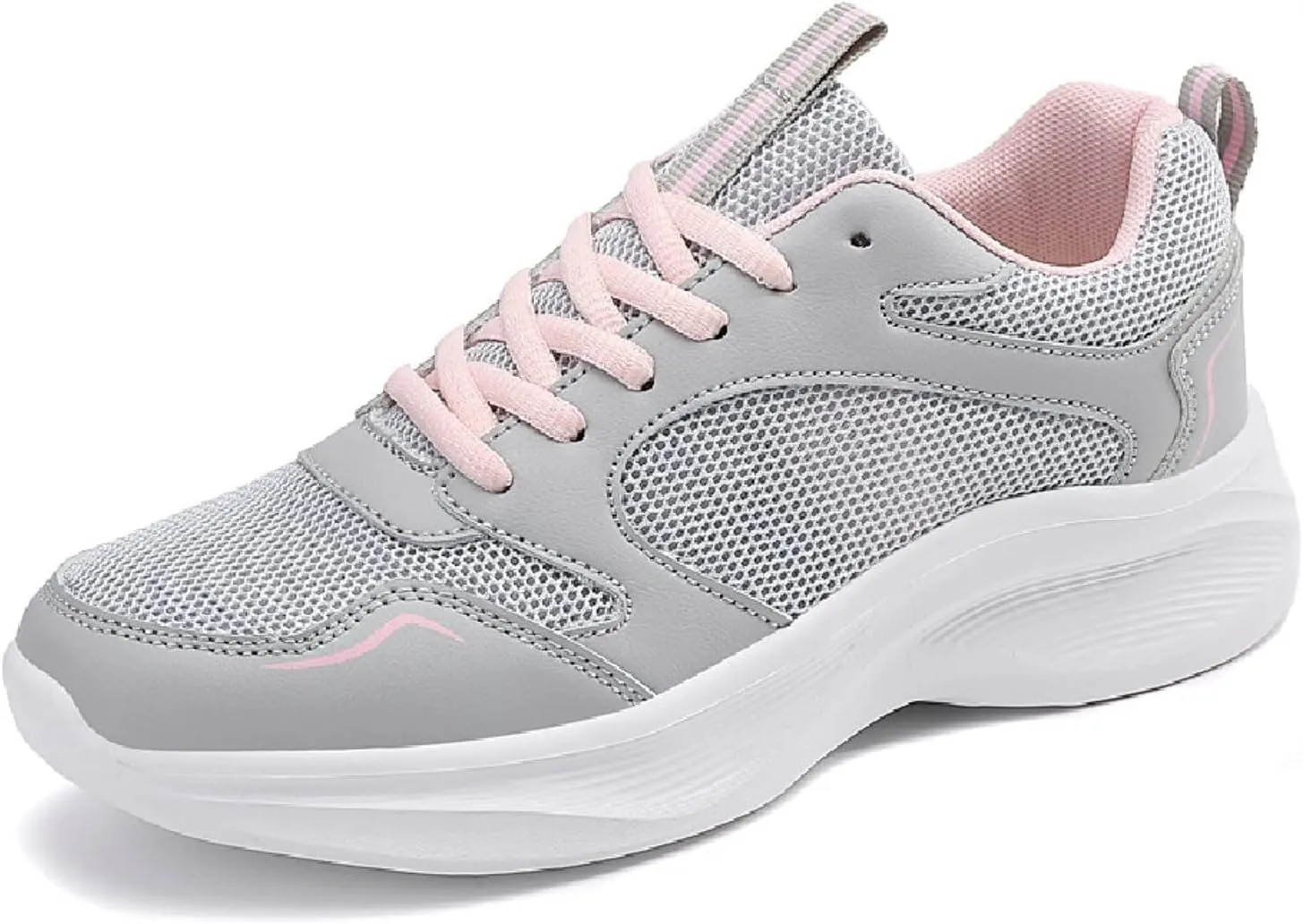 Womens Running Shoes Women Fashion Breathable Comfortable Athletic Sneakers Non Slip Lace Up Tennis Shoes