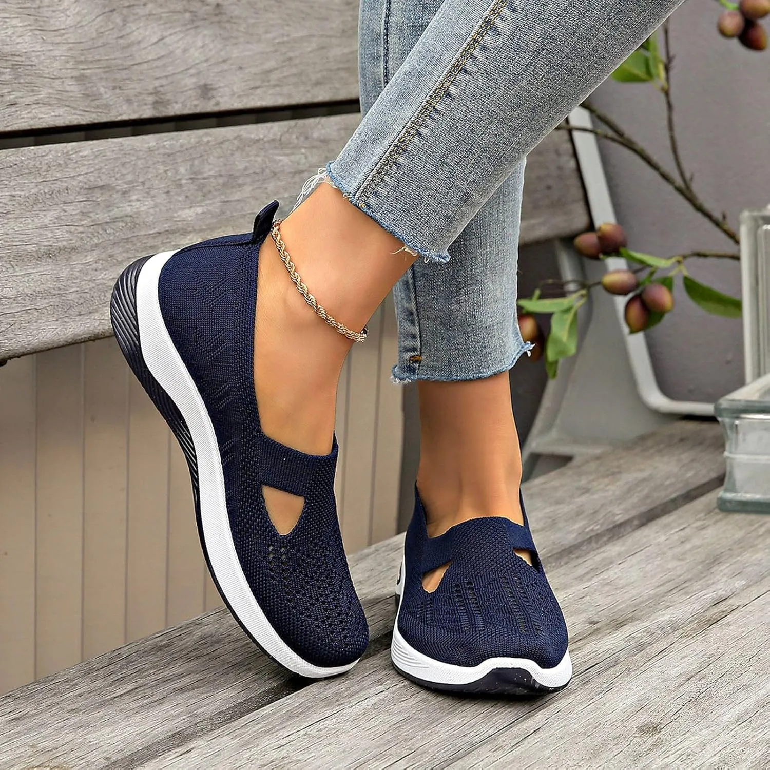 Women's Sandals Soft Arch Support Sandals Woven Orthopedic Breathable Sandals Outdoor Anti-Skid Sports Shoes