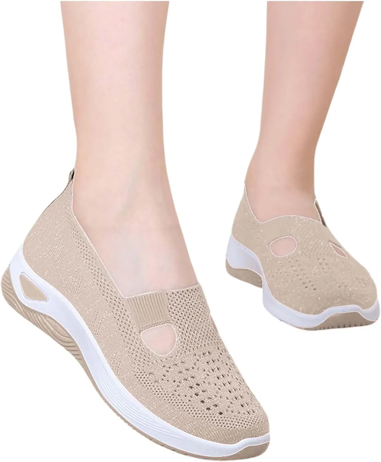 Womens Shoes Fall 2024White Platform Sneakers Black Loafers Women Closed Toe Indoor and Outdoor Christmas Print Shoes Women Comfort Cute Casual Slip On Lightweight