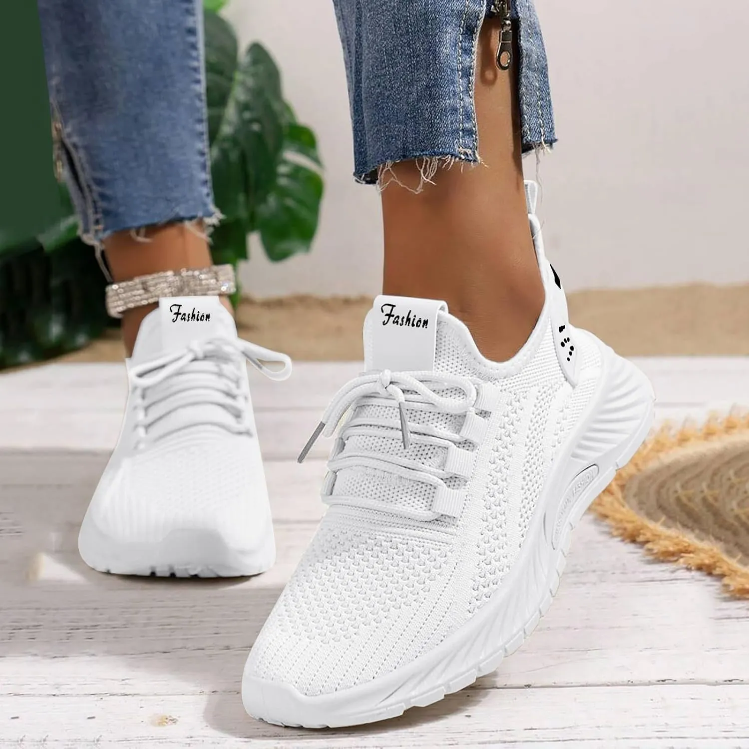Women's Soft Sole Cushion Sneakers Casual Breathable Slip on Orthopaedic Walking Sneakers Jogger Running Shoe