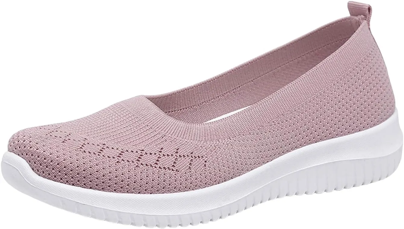 Women's Woven Orthopedic Breathable Soft Shoes, Slip On Mesh Sneakers, Comfort Wear Orthowear Shoes, Breathable Casual Shoe for All Day Wear