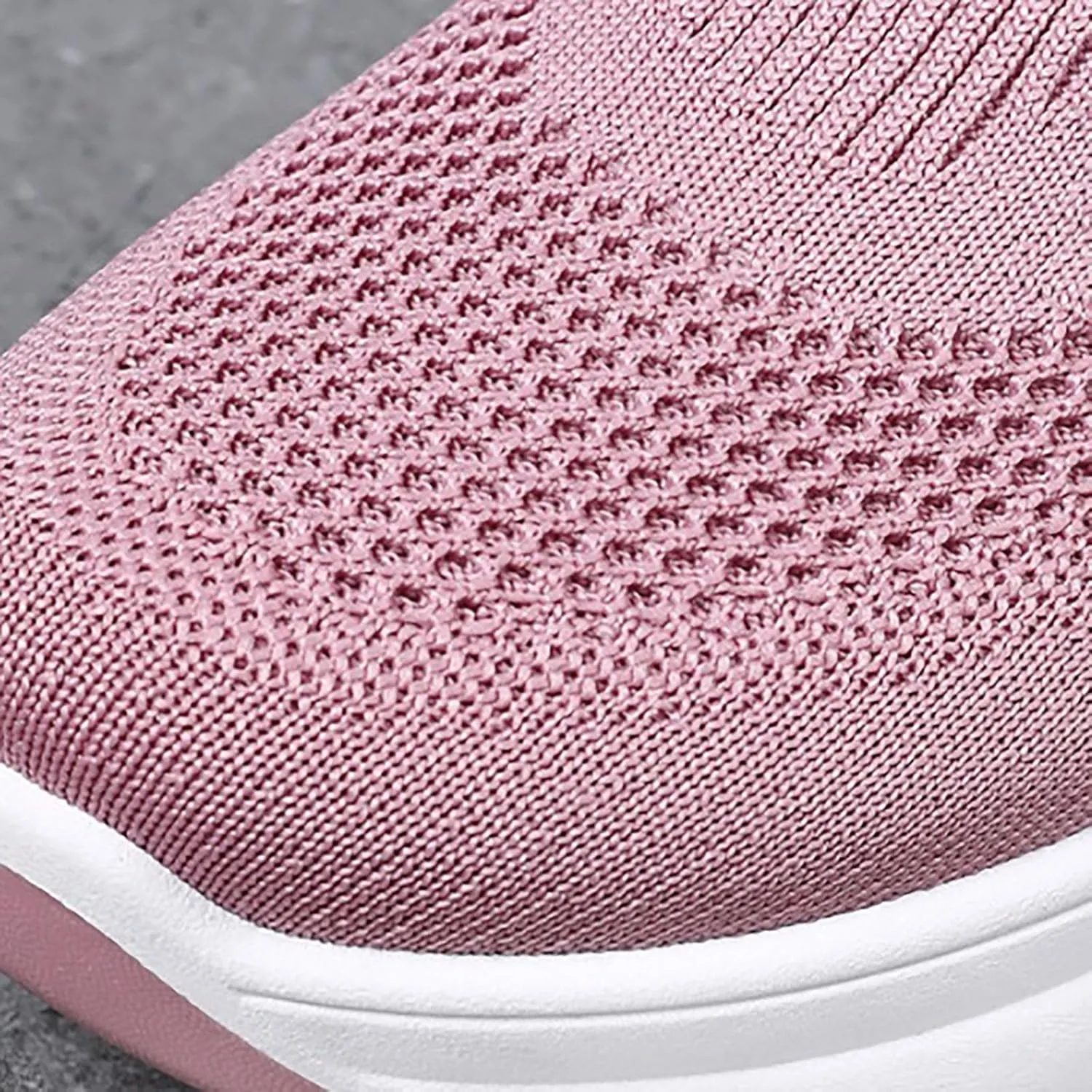 Womens Woven Shoes High Heel Slip-on Women's Sneakers Loafers Solid Color Lightweight Cute Round Toe Sneakers Thick Sole Casual Outdoor Walking Shoe